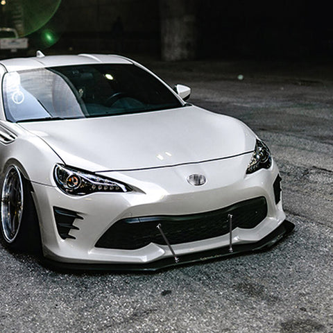 Carbon Fiber Pattern Car Bumper Lip Splitter Rod Support Stabilizer Bars 10"-13"