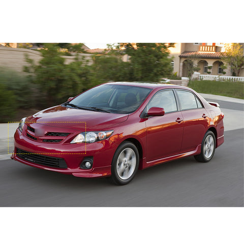 For 2011-2013 Toyota Corolla 4dr Sedan Black Front Upper Grille Cover Molding