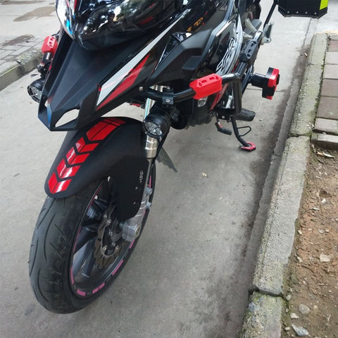 Racing Red Reflective Motorcycle Front Fender Decals Stickers for Car Helmet Motorcycle Decals Arrow Graphics