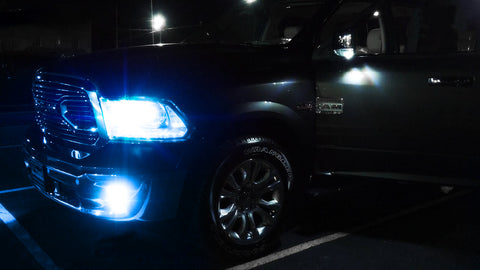 4pcs for Dodge Ram 1500 2500 3500 2011-2019 LED Headlight High Low Beam Package Kit Ice Blue