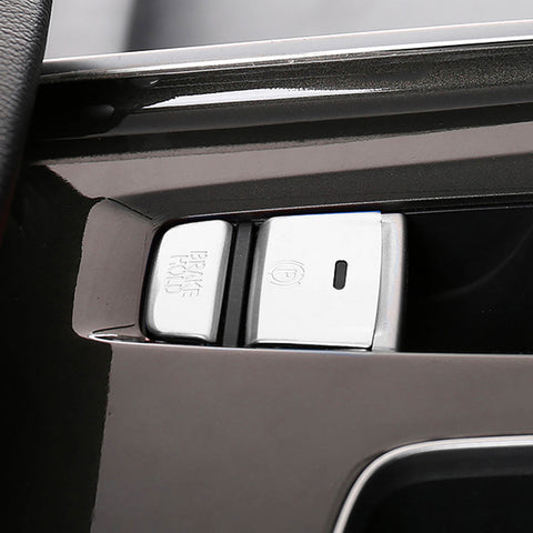 Red / Silver Aluminum Handbrake Button Cap for Honda Accord 2018-2020, Car Electronic Handbrake Parking P Gear BRAKE HOLD Frame Cover Decal Trim