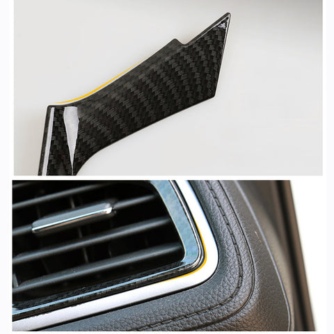 Carbon Fiber Pattern Dashboard Air Vent Decor Cover Trim Decal Sticker for Honda Civic 10th 2016-2020