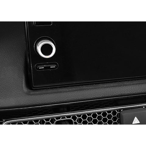 Silver Navigation Knob Ring Decor Molding Cover For Honda Civic 11th Gen 2022+