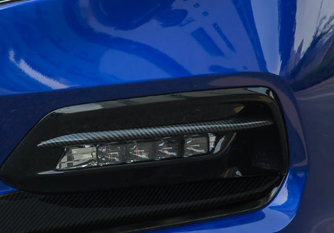 ABS Chrome / Carbon Fiber Style Front Fog Light Cover Trim Fog Lamp Eyebrow Eyelid Molding for Honda Accord 10th 2018 2019 2020