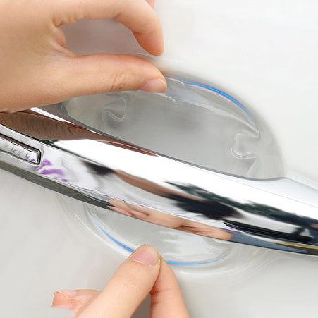 4pcs 3D Transparent Door Handle Protective Film Paint Guard Epoxy Resin Sticker Anti-Scratch Invisible Protection Film Anti-Collision Decal Compatible with Most Cars Trucks SUV
