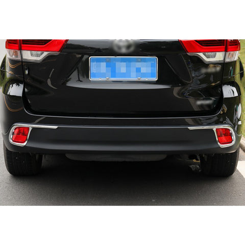 Chrome Rear Bumper Reflector Fog Lamp Cover Trim For Toyota Highlander 2014-2019