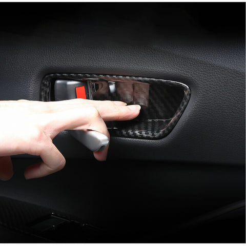 Carbon Fiber Texture Door Handle Bowl Trim For Toyota Corolla Cross 2020-2023
