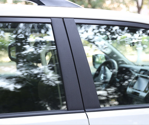 Carbon Fiber Style Car Pillar Post Cover Trim Door Window Pillar Molding Decal for Honda Accord Sedan 2008 2009 2010 2011 2012