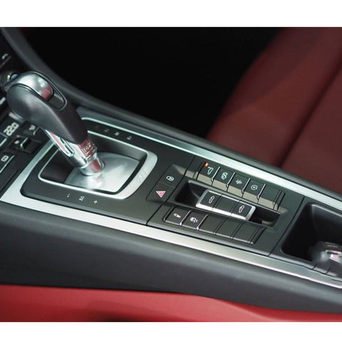 1pcs Red / White / Blue ABS Car Central Console Gear Shift Console Panel Decor Cover for Porsche 911 Boxster Cayman 2013-2019