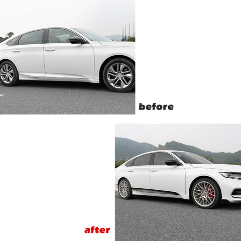Glossy Black Door Side Lower Strip Cover Trim For Honda Accord 10th 2018-2021