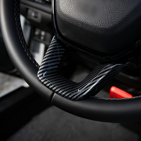 Carbon Fiber Pattern Steering Wheel Bottom Cover Trim For Honda Civic 11th 2022-up, Accord CRV HRV 2023-up