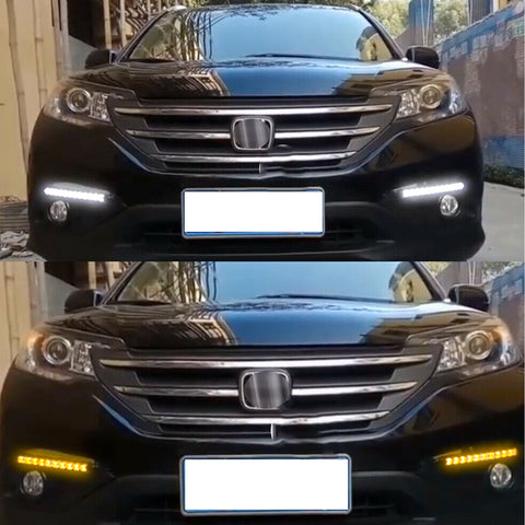 Switchback Flowing Strip Arrow Turn Signal Driving Fog Light Universal fit Most Cars, Trucks and SUVs, 9 SMD White & Amber