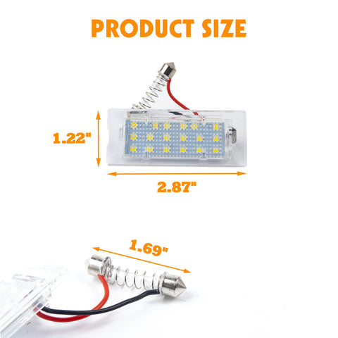 CANbus Error Free White LED License Plate Lights Lamps For BMW X5 X3 E53 E83
