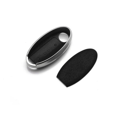 Smart Key Fob Cover Case Holder Soft TPU Full Cover Protection For Nissan Altima Maxima Murano Sentra Versa Pathfinder Armada 4 Button Keyless Entry Remote, Black