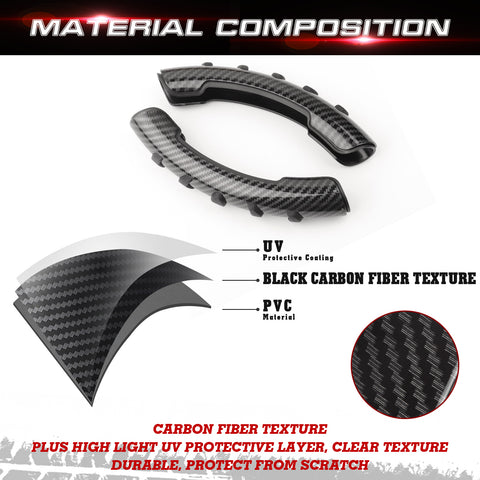 Carbon Fiber Style Steering Wheel Booster Non-Slip Cover Universal Accessories