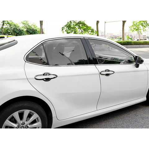 8x Gloss Black Side Door Handle Bowl Cover Decor Trim For Toyota Camry 2018-2024