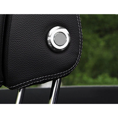 For Benz W205 2015-2021 X205 2016-22 Silver Seat Headrest Button Ring Trim 2PCS