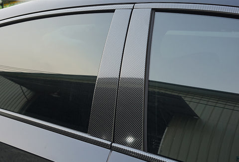 Carbon Fiber Pattern Car Window Pillar Post Trim Sticker for Honda Accord Sedan 2018 2019 2020