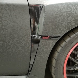 Side Fender Insert Vent Overlay Vinyl Decal Trim Wrap Pre-Cut Genuine Vinyl KK Decal Sticker Compatible with Subaru WRX STi 2015-2021 (Glossy Black, Upper & Lower Fender)