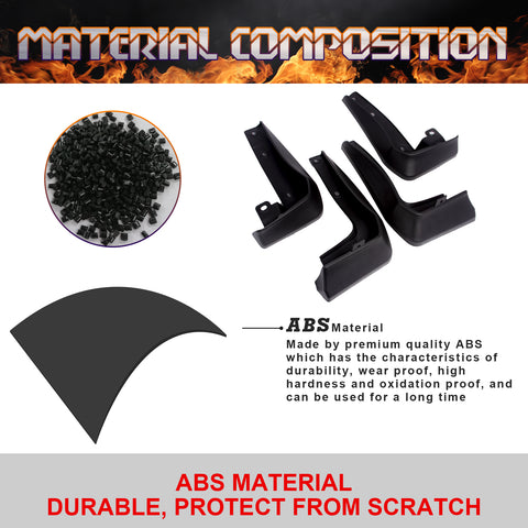 4PCS Front&Rear Mud Flap Splash Guard Accessories For 2016-21 Honda Civic Sedan