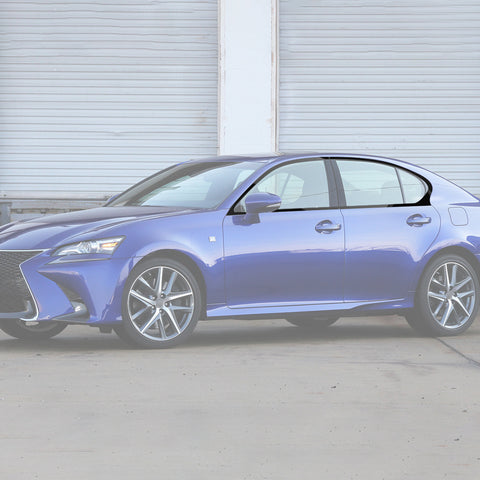 12x Chrome Blackout Delete Window Precut Wrap Cover Decal For Lexus GS350 GS450h