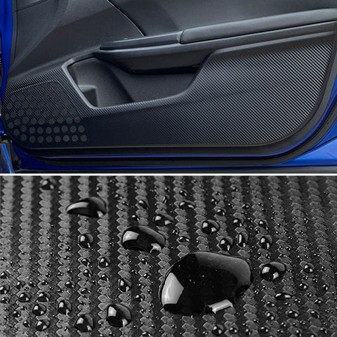 Carbon Fiber Texture Side Door Anti Kick Pad Threshold Guard Stickers Protector Film Trim Decals 4pcs for Honda Accord 10th Gen 2018 2019 2020