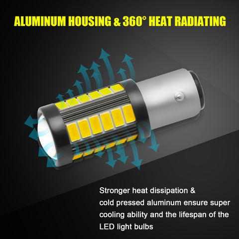 6000K White LED 1157 Backup Reverse Light Bulbs for Chevy Corvette C5 1997-2004