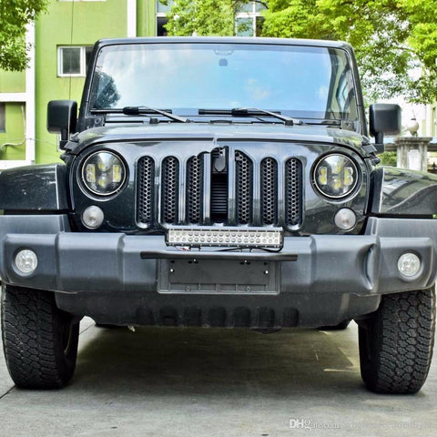 Front Hood Bumper License Plate Bracket Holder Compatible with Most cars, Jeep, Truck, Pickup, SUV, 4x4 -No Drill (Black)