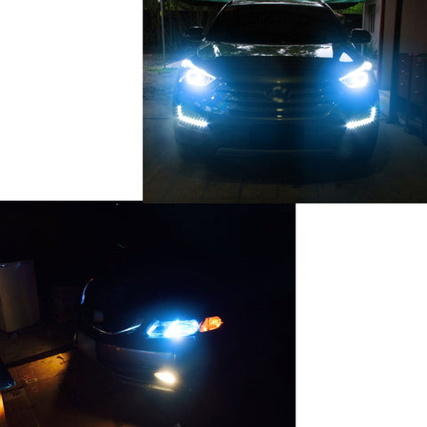 8000K Ice Blue LED Headlight Bulb All-in-One Conversion High Low Beam Kit, 6000LM Super Bright Fog Light Replacement