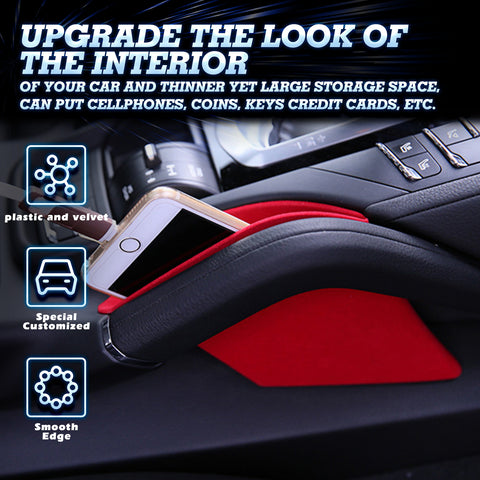 2x Red Gear Box Middle Armrest Storage Organizers For Porsche Cayenne 2011-2018