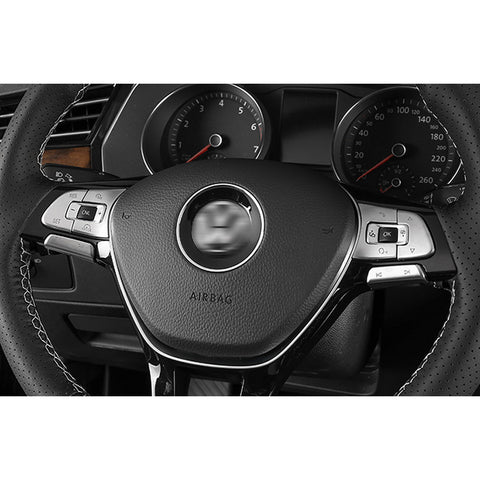 6pcs Silver Steering Wheel Control Button Cover Trim Decoration for Volkswagen Passat Golf SportWagen Alltrack Tiguan Altas Arteon 2016-up
