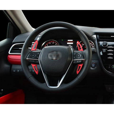 2PCS Sporty Add-on Alloy Steering Wheel Paddle Shift Extension For Toyota Camry 18-21