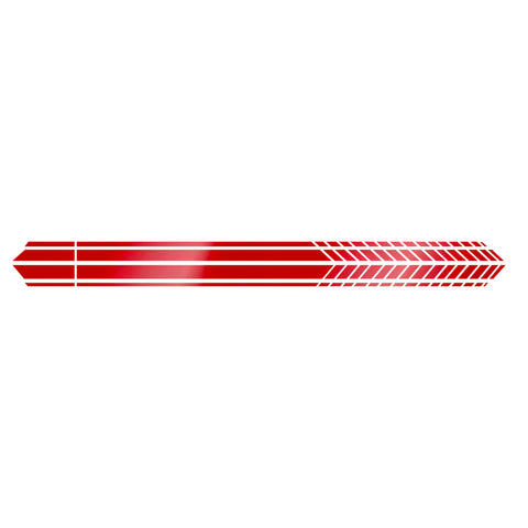 Side Door Skirt Vinyl Stripe Decal Sticker, Glossy Red Racing Sporty Graphic Style (Length 86")