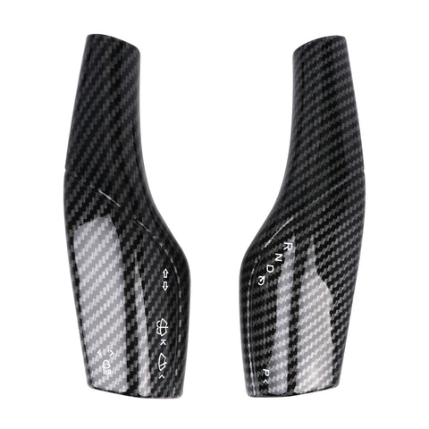 Steering Wheel Paddle Shifter Cover Trim Compatible With Tesla Model 3 2017-2023 & Model Y 2020-up (Carbon Fiber Pattern)