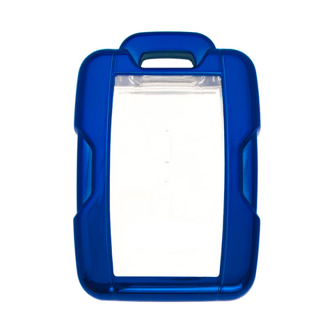 Blue TPU 360° Protection Remote Key Cover w/Keychain For Chevy Silverado GMC Sierra 2014-up