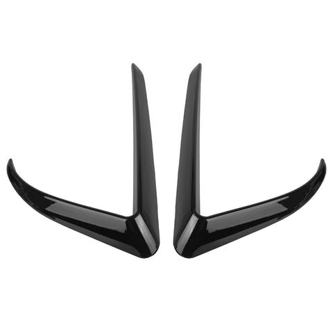 Front Fog Light Lamp Eyebrow Cover Trim Compatible With Tesla Model 3 2017-20232pcs (Glossy Black)