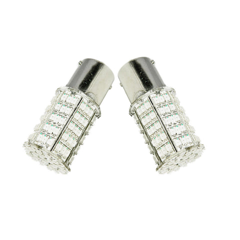 4x 3000K High Power White\ Amber 1156 7506 7507 127-SMD LED Bulbs For Turn Signal Light