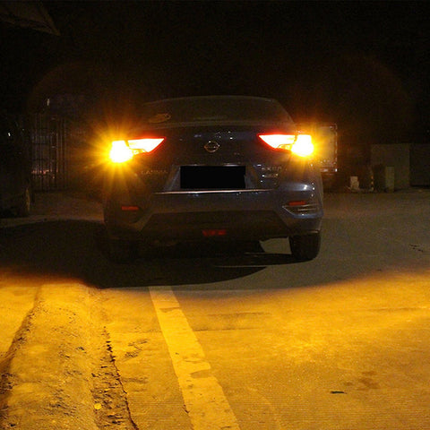 2pcs 3157/ 3156 Amber 3000K High Power Back Up Reverse Tail Brake Stop LED Light
