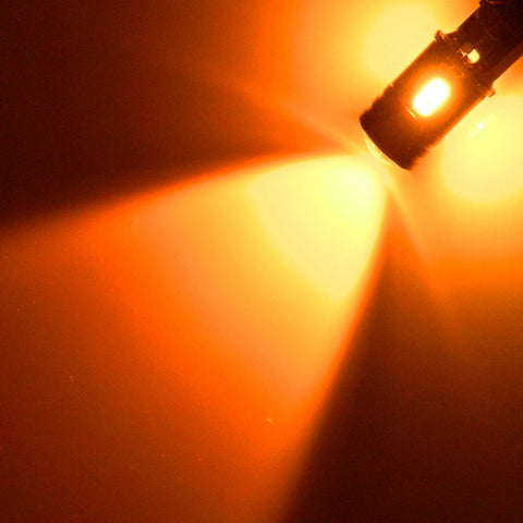 2x White\ Amber BA9S 9W CREE LED Bulbs Vehicle Car Map Light 1895 H6W 53 57