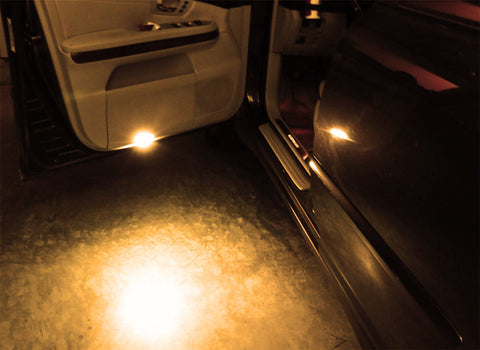 2x White\ Amber BA9S 9W CREE LED Bulbs Vehicle Car Map Light 1895 H6W 53 57