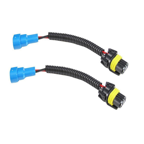 2x 9145 H10 9005 HB3 Extension Wiring Harness Socket Wire Headlight Fog light Daytime Running/High Beam Lights