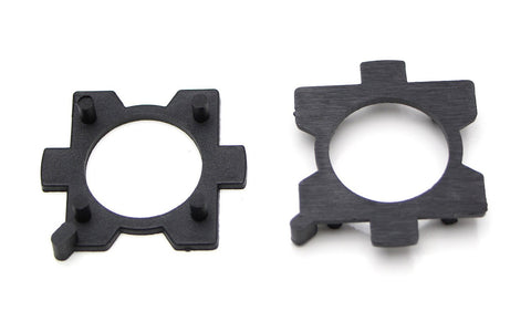 2x H7 LED Headlight Bulbs Adapters Retainers Holders Mazda 3 5 6 MX5 CX-5 CX-7 RX-8