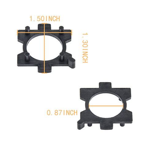 2x H7 LED Headlight Bulbs Adapters Retainers Holders Mazda 3 5 6 MX5 CX-5 CX-7 RX-8