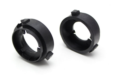 2x H7 LED Headlight Bulbs Adapters Retainers Holders VW MK6 Golf GTI 2010 - 2014 Low Beam