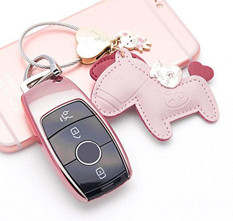 Blue \ Black \ Gold \ Red \ Silver \ Rose Gold Chrome Finish TPU Key Fob Protective Cover Case For Mercedes-Benz 2017 2018 E-Class Sedan E300 E400 E43 AMG etc