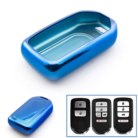 Glossy Red/ Blue/ Black/ Gold/ Silver Soft TPU Case Remote Smart Key Fob Cover Holder for Honda Accord Civic Pilot CRV HRV Odyssey