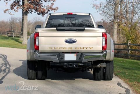 Brushed Silver/ Brushed Gold/ Glossy Red/ Glossy Black/ Matte Black SUPERDUTY Letters Decal Emblem Tailgate Sticker for Ford F150 F250 F350 F450 F550 Super Duty 2017+