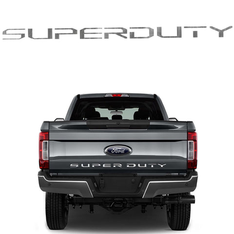 Brushed Silver/ Brushed Gold/ Glossy Red/ Glossy Black/ Matte Black SUPERDUTY Letters Decal Emblem Tailgate Sticker for Ford F150 F250 F350 F450 F550 Super Duty 2017+