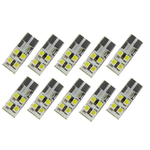 10PCS Ultra Blue T10 LED Bulbs Dome Map Light Car Interior High Power Lamps