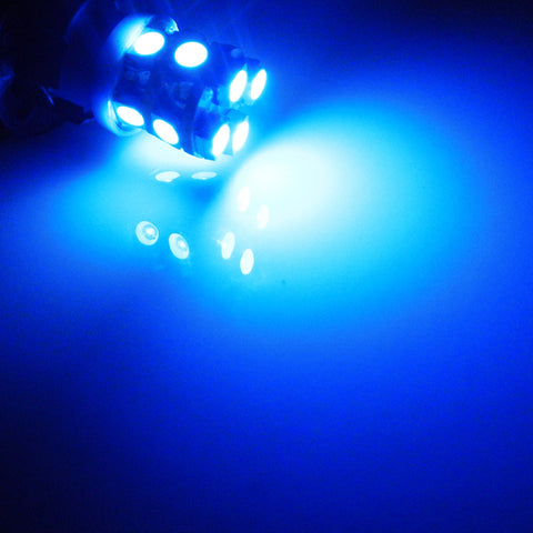 10x Blue LED License Plate Interior Light 12-SMD Bulb Wedge 168 T10 2825 194 W5W